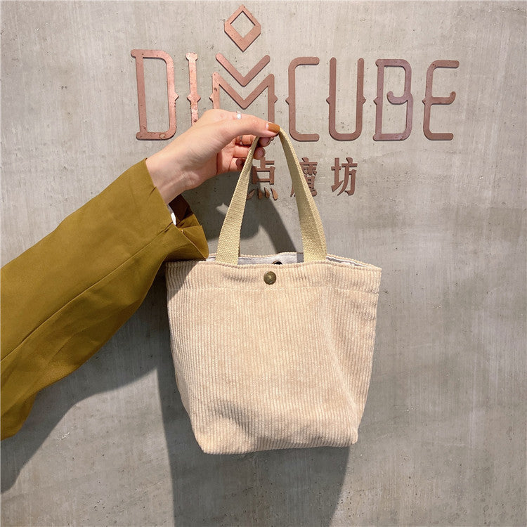 Corduroy Bento Handbag Mini - Modomu