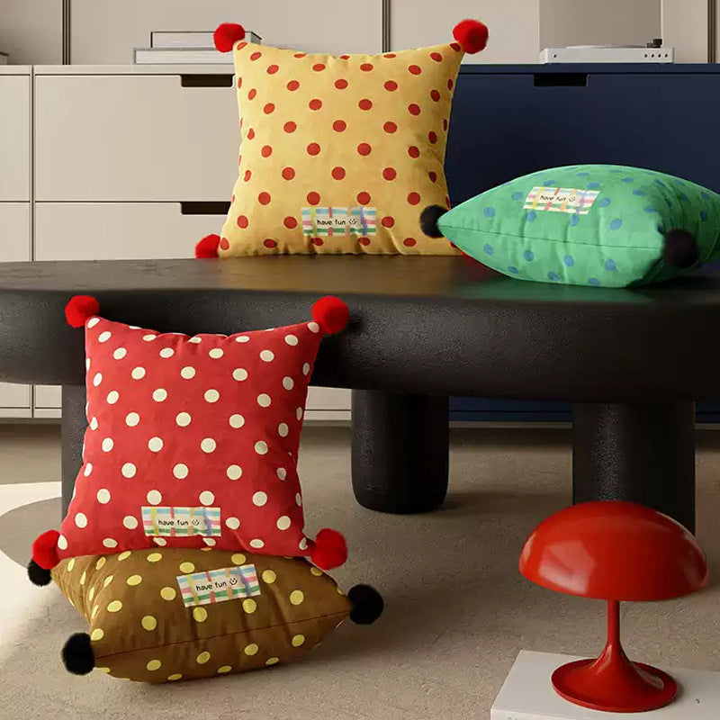 Retro Polka Dot Cushion Cover - Modomu