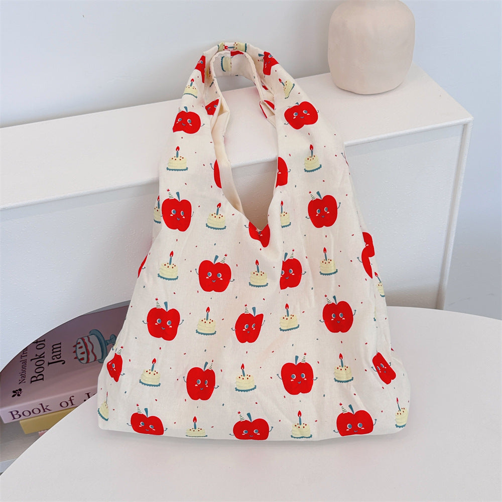 Cute Apple Canvas Messenger Tote - Modomu