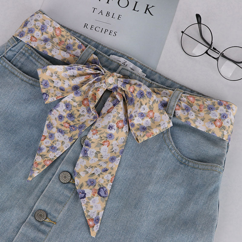 Women’s Patterned Skinny Scarf - Modomu