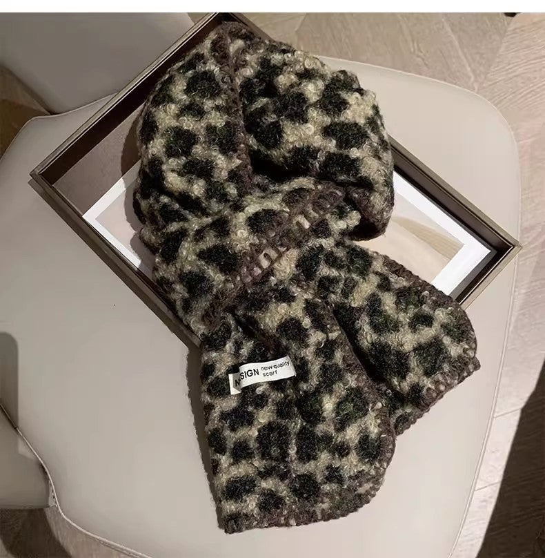 Leopard Print Winter Scarf