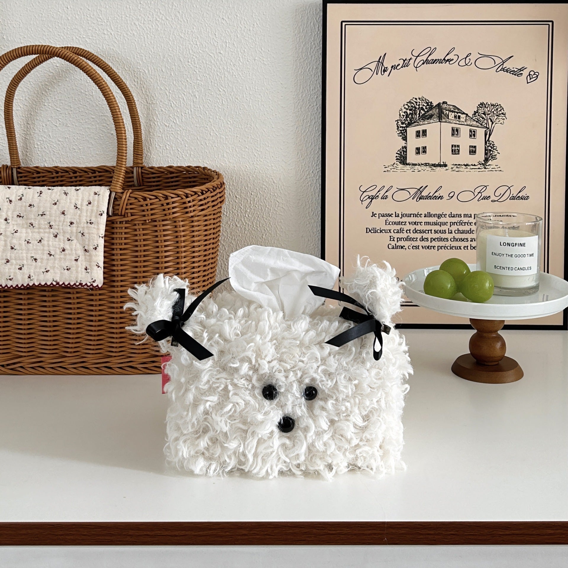 Plush Puppy Tissue Box Cover