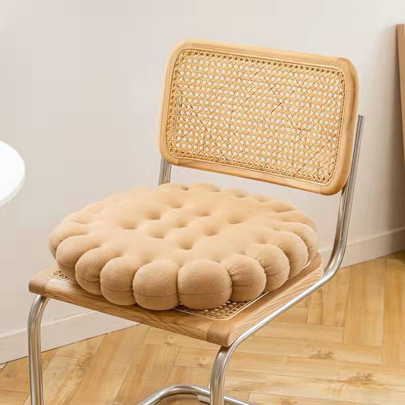 Light Coffee Round Cushion