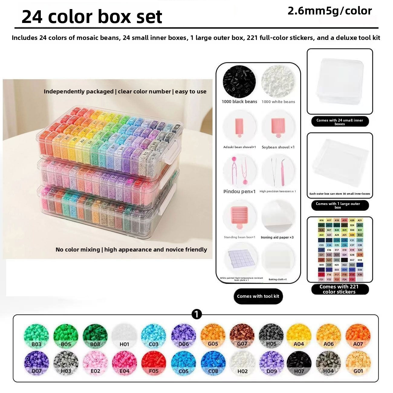 Rainbow Fuse Bead Craft Kit