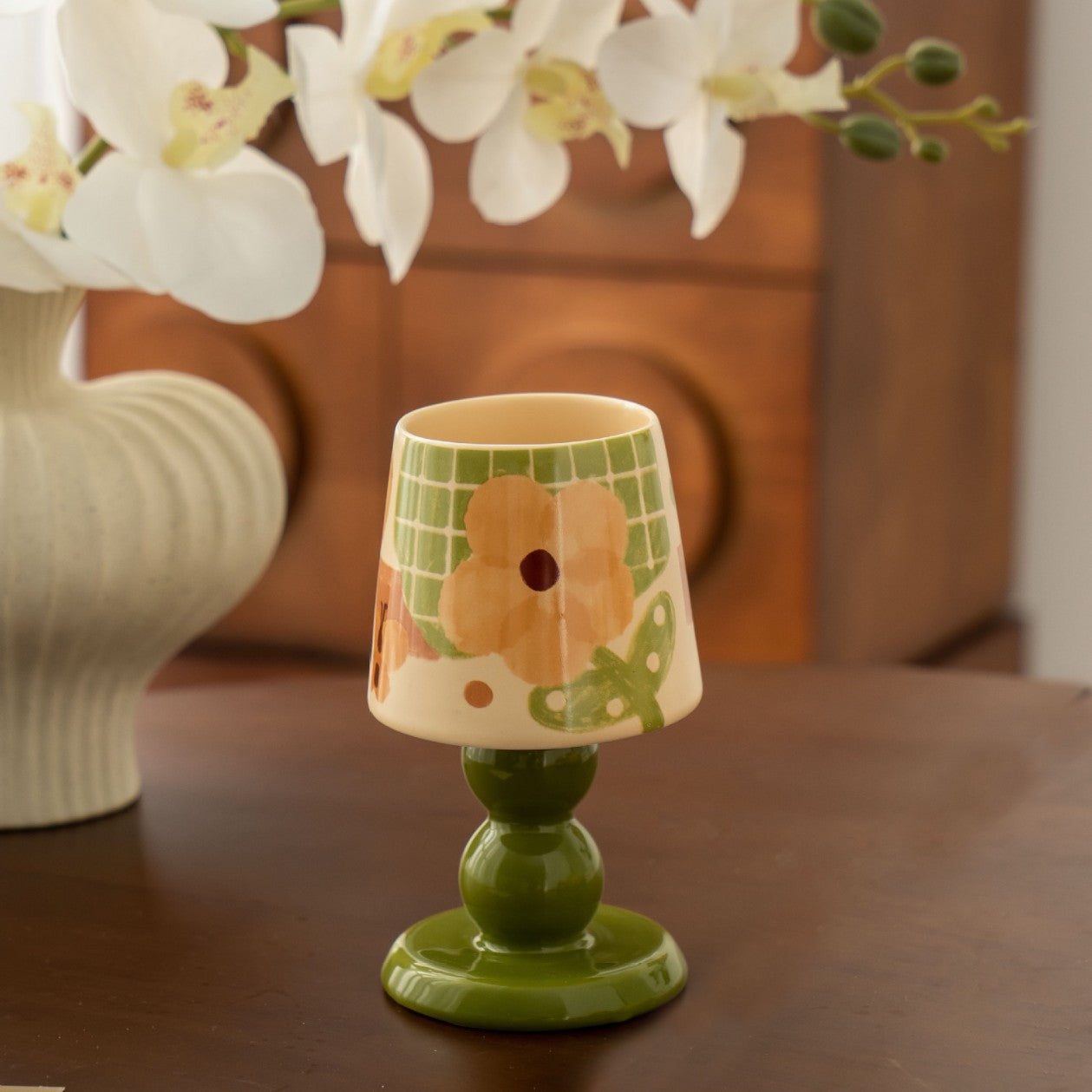 Butterfly Floral Ceramic Rice Bowl - Modomu