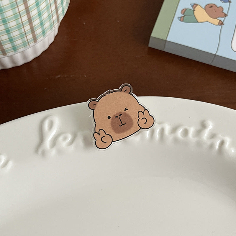 Cute Cartoon Acrylic Brooch Pin - Modomu