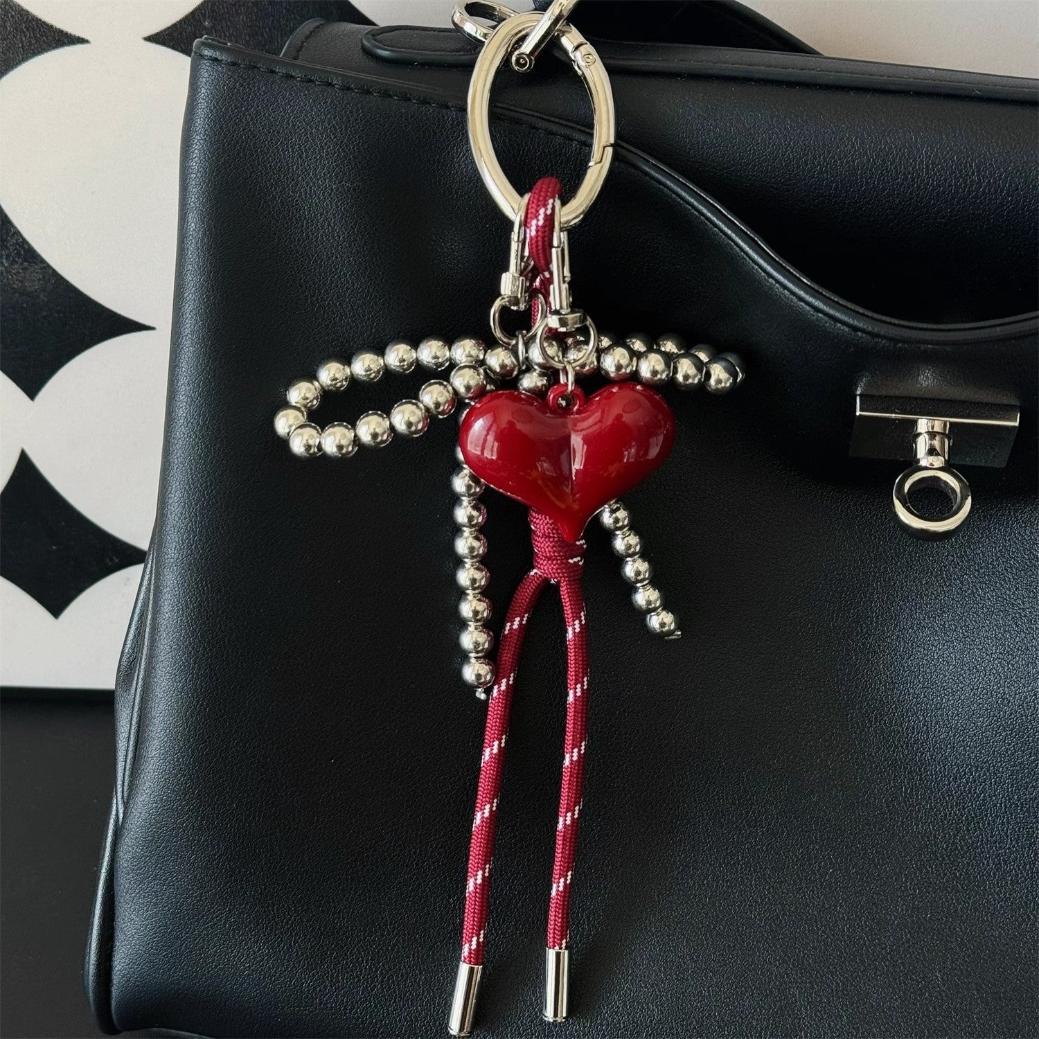 Leopard Bow Bag Charm Keychain - Modomu