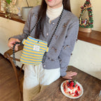 Plush Polka Dot Shoulder Bag - Modomu