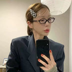 Retro Plaid Triangle Hair Clip - Modomu