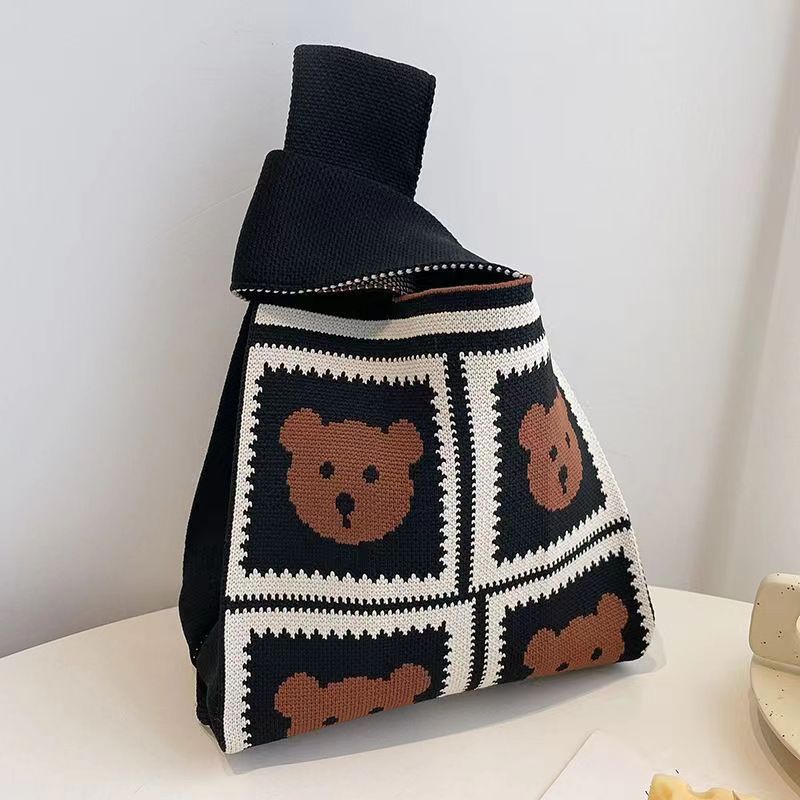 Knitted Animal Tote Bucket Bag - Modomu