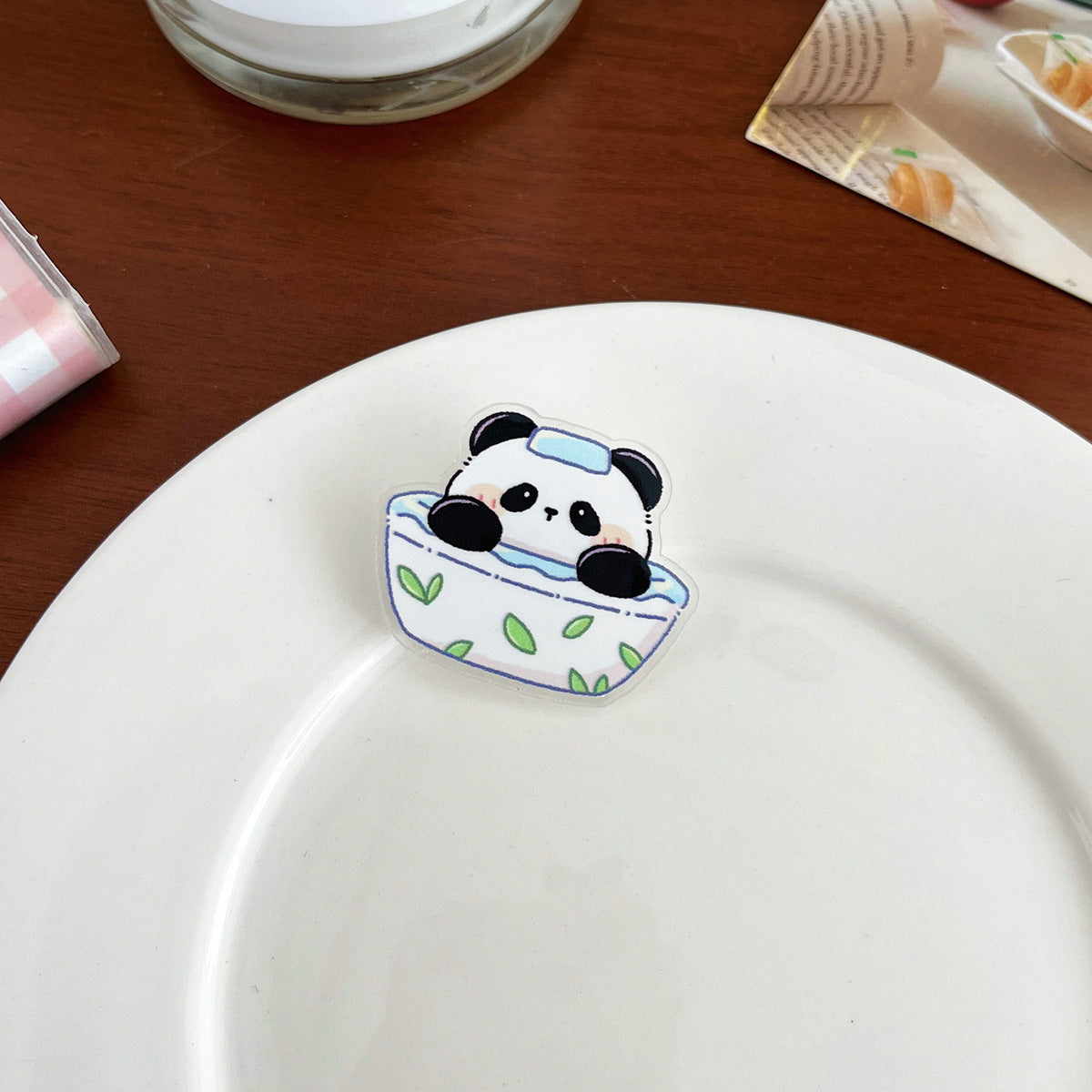 Cartoon Panda Inspirational Brooch - Modomu