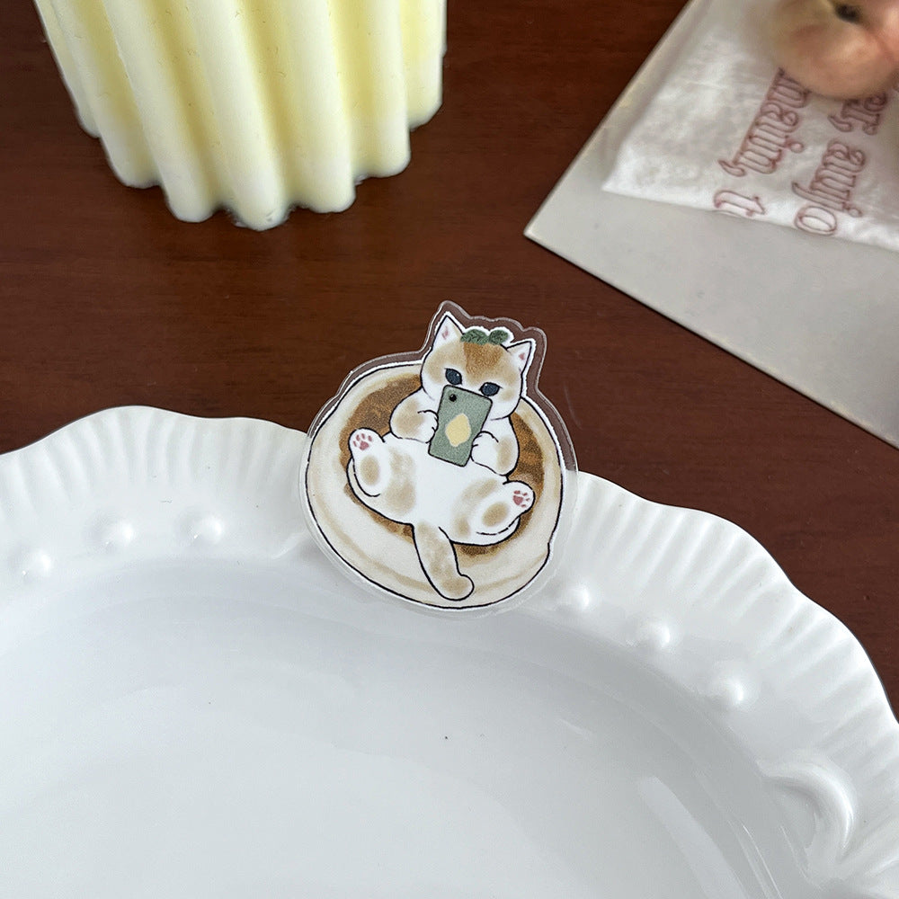 Cute Kitten Acrylic Brooch Pin