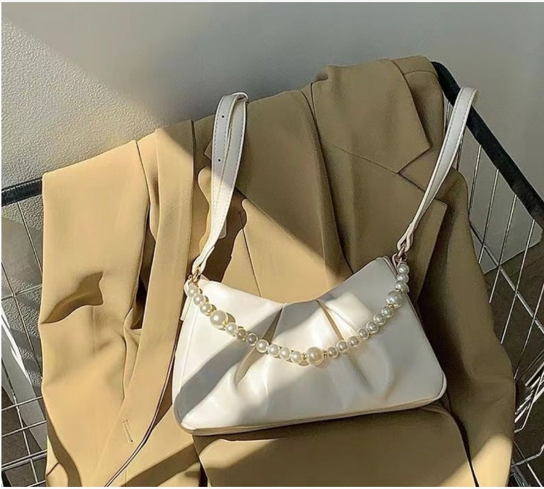 Pleated Cloud Pearl Bag