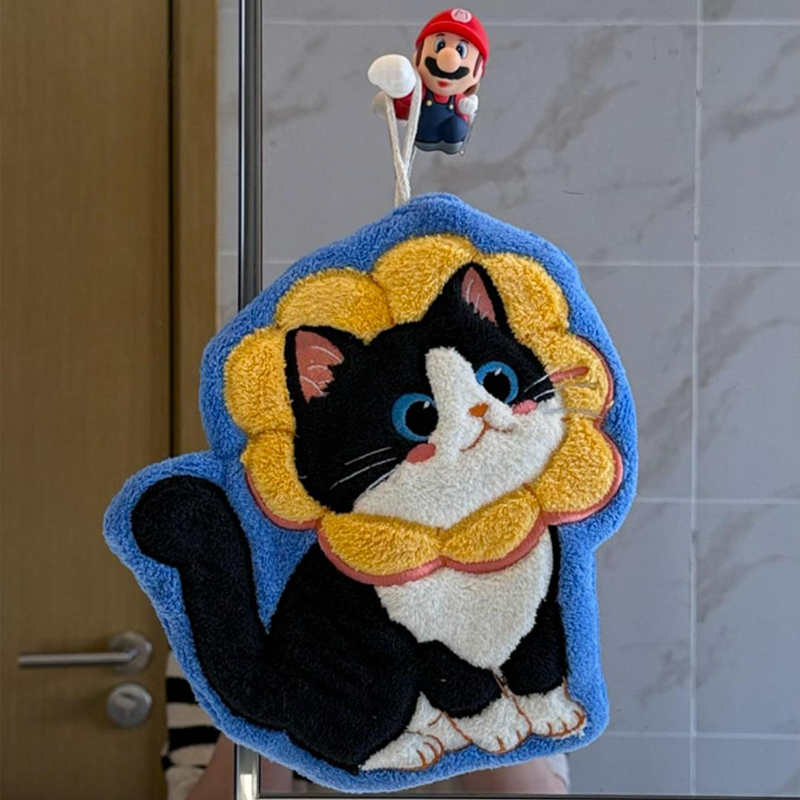 Cute Cat Hand Towel