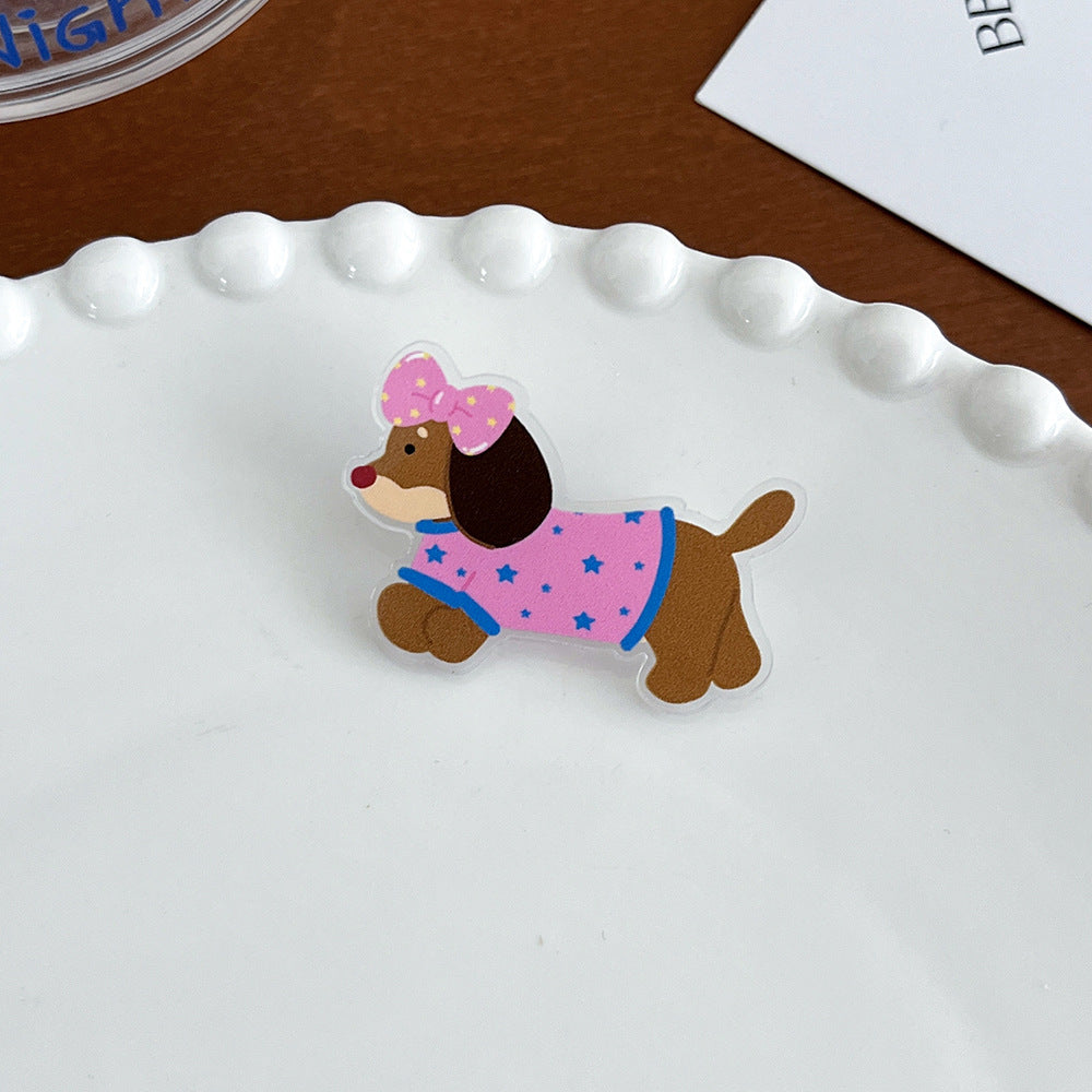 Cute Puppy Acrylic Brooch - Modomu