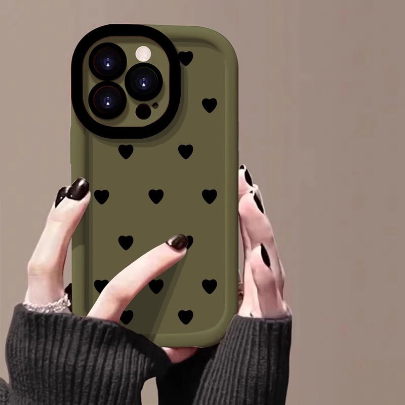 Scattered Hearts Puffy Case – Neutral Heart Designs