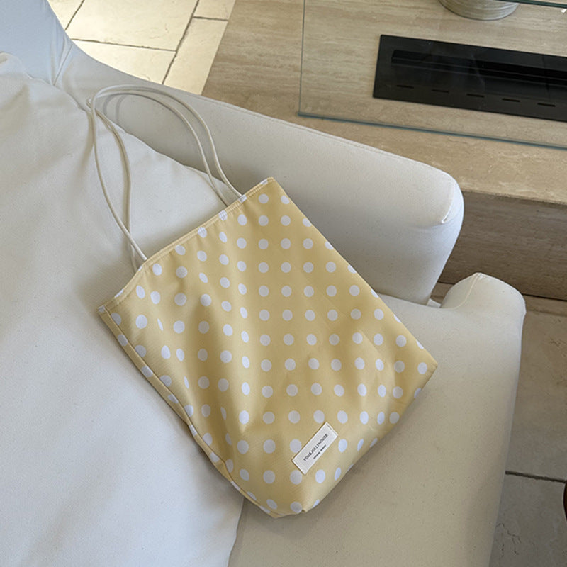 Polka Dot Canvas Tote
