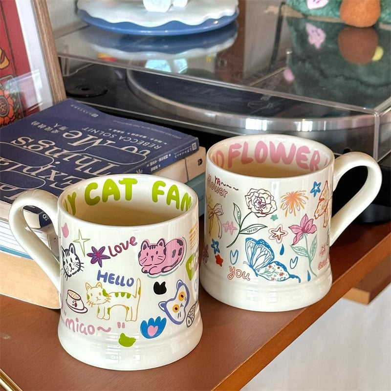 Graffiti Butterfly Ceramic Coffee Mug - Modomu