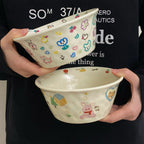 Graffiti Cartoon Ceramic Bowl