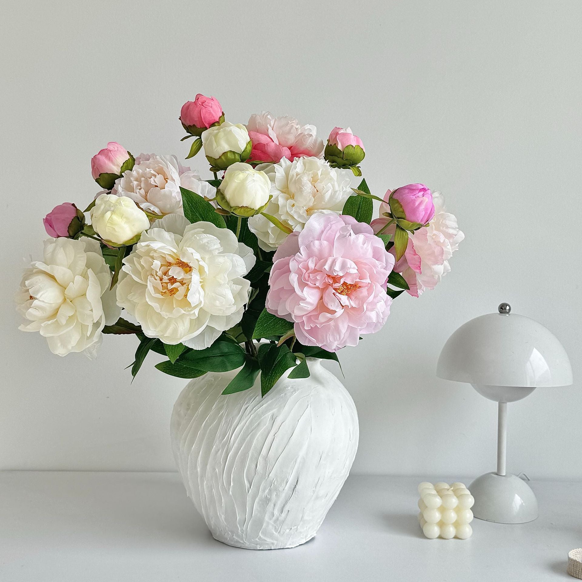 Artificial Peony Stem with Buds - Modomu