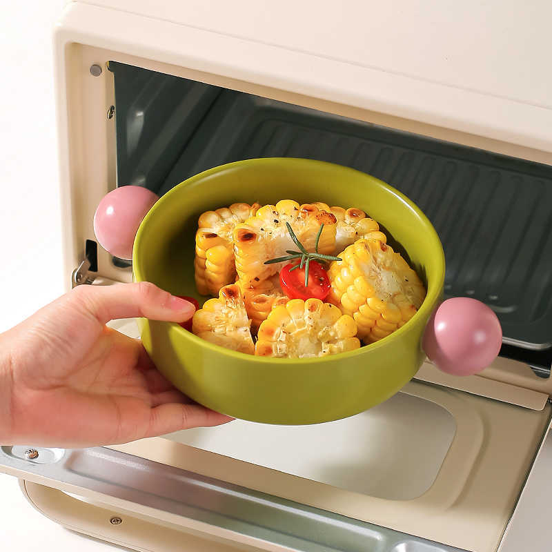 Contrast Handle Ceramic Salad Bowl - Modomu