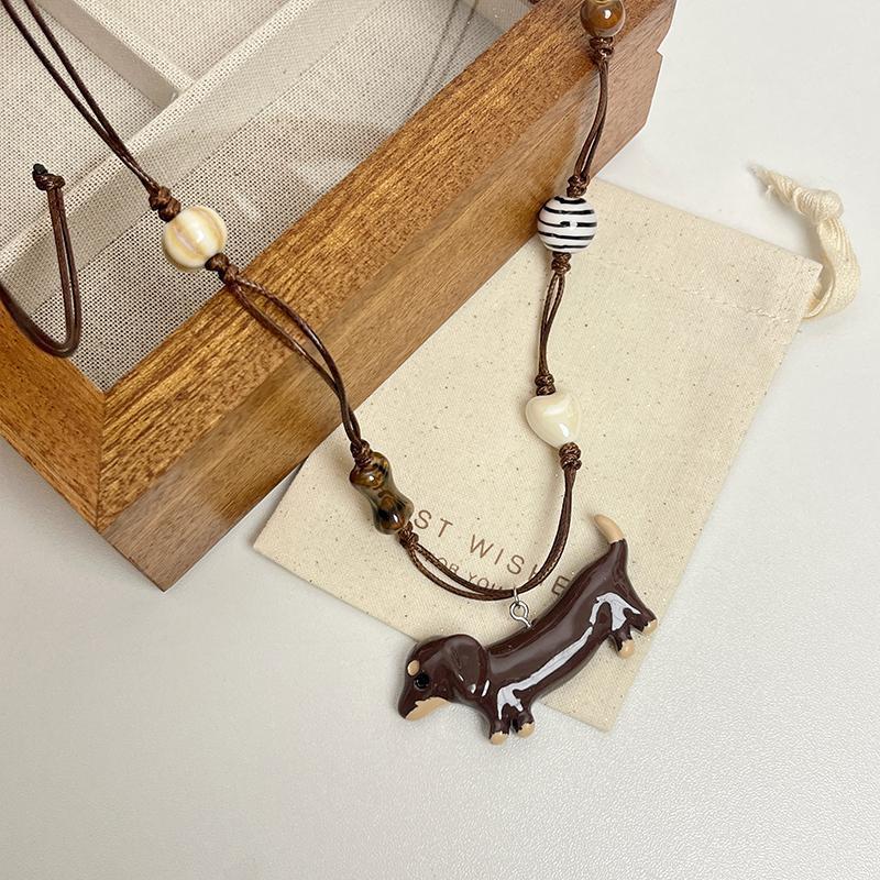 Cartoon Dog Pendant Necklace - Modomu