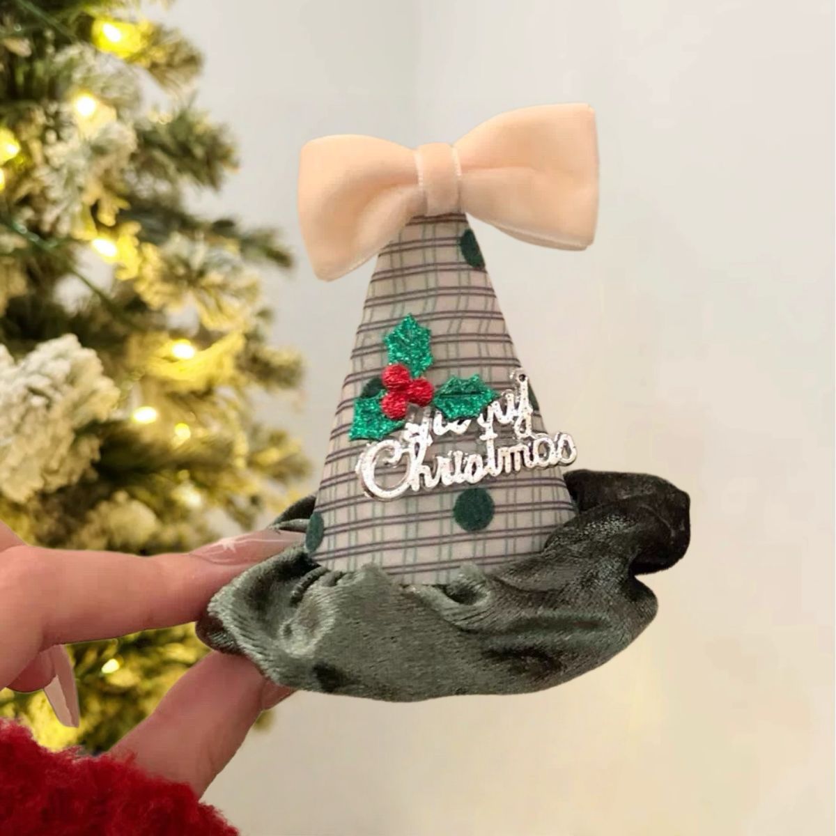 Christmas Velvet Bow Hair Clip - Modomu