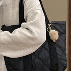Quilted Puffer Tote Bag