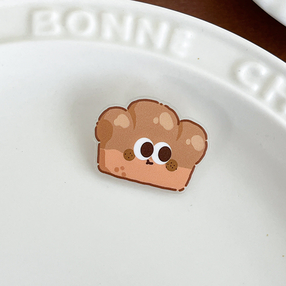 Cute Cartoon Bread Brooch Pin - Modomu