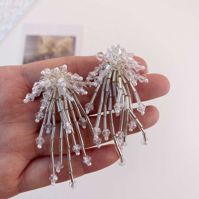 Firework Beaded Stud Earrings - Modomu