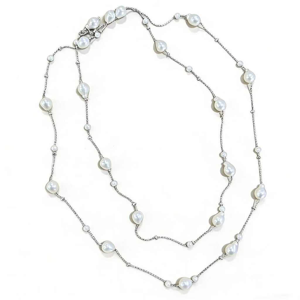 Irregular Pearl Layered Necklace - Modomu