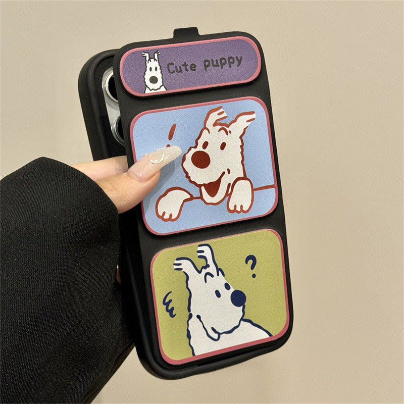 Puzzled Puppy Flip Stand Case
