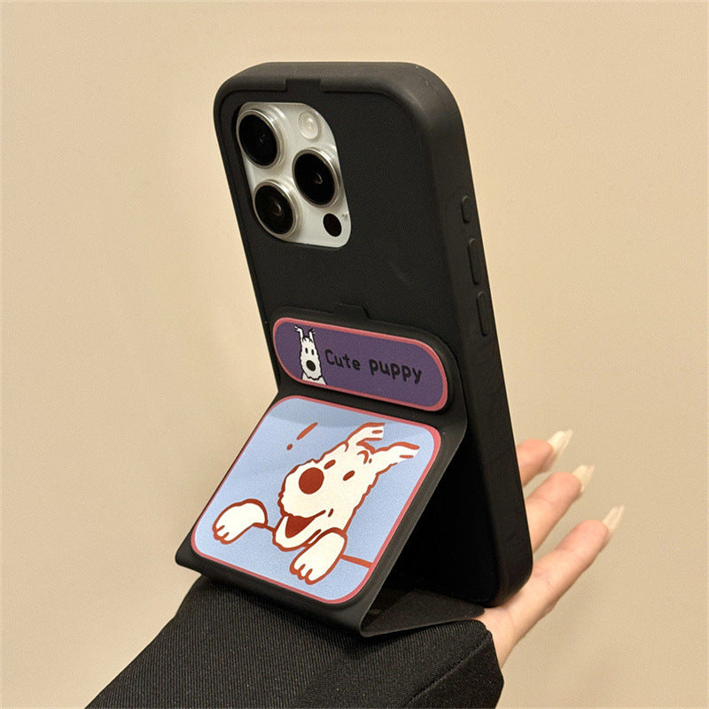 Puzzled Puppy Flip Stand Case