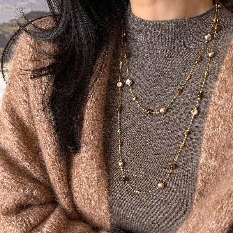 Double Layer Tiger Eye Necklace