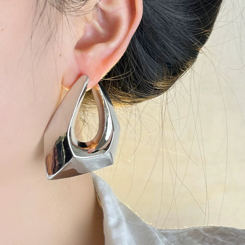 Irregular Metal Line Earrings