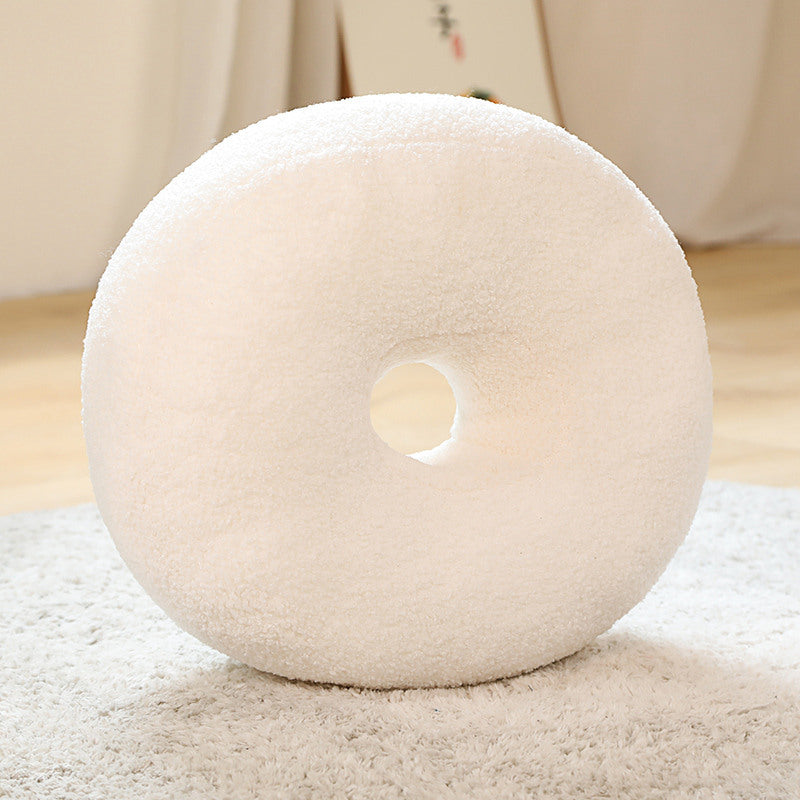 White Donut Cashmere Fleece Pillow