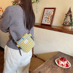 Plush Polka Dot Shoulder Bag - Modomu