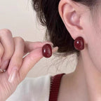 Retro stud earrings elegant design