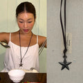 Punk Pentagram Cowhide Necklace - Modomu