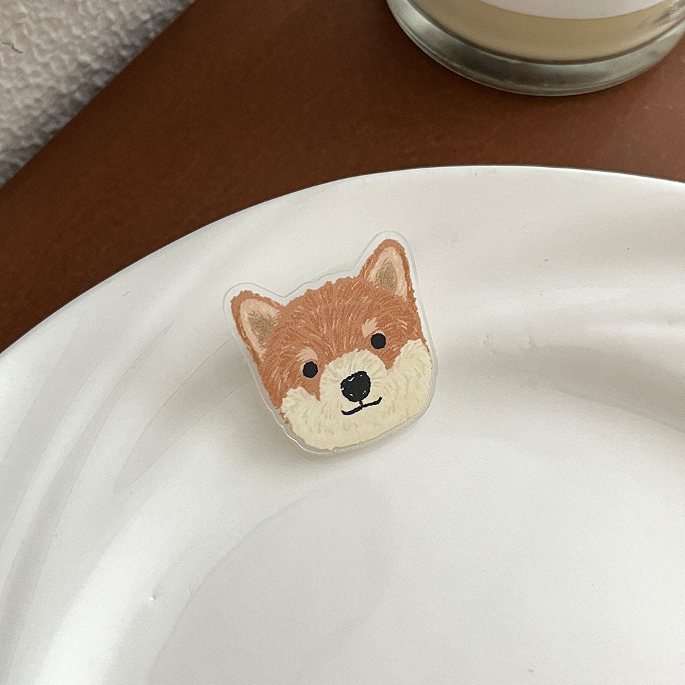 Cute Cartoon Dog Acrylic Brooch - Modomu