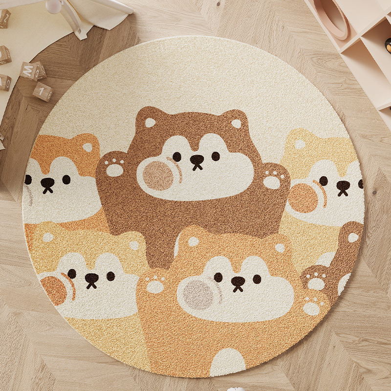Cartoon Round Kids Floor Rug