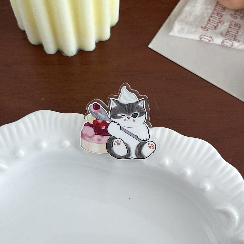 Cute Kitten Acrylic Brooch Pin