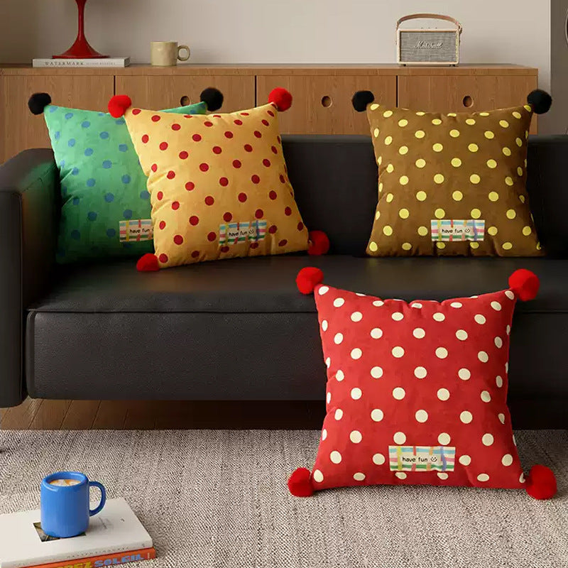 Retro Polka Dot Cushion Cover - Modomu
