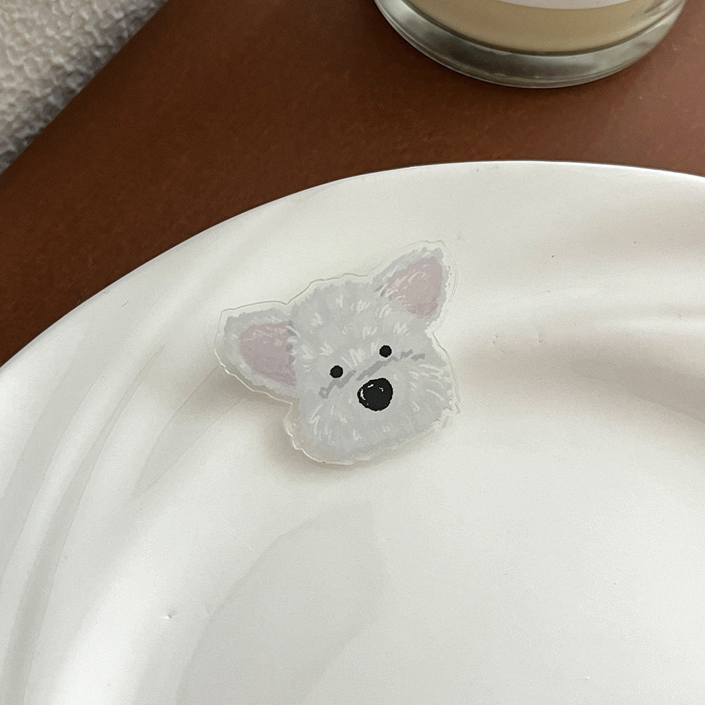 Cute Cartoon Dog Acrylic Brooch - Modomu
