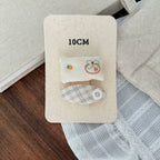 Embroidered Plaid Fabric Hair Clip - Modomu