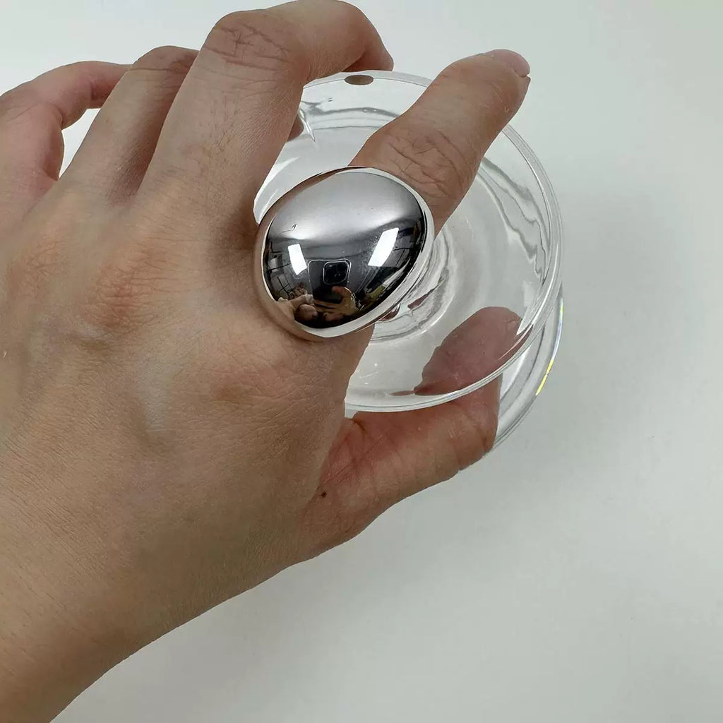 Brushed Metal Statement Ring - Modomu