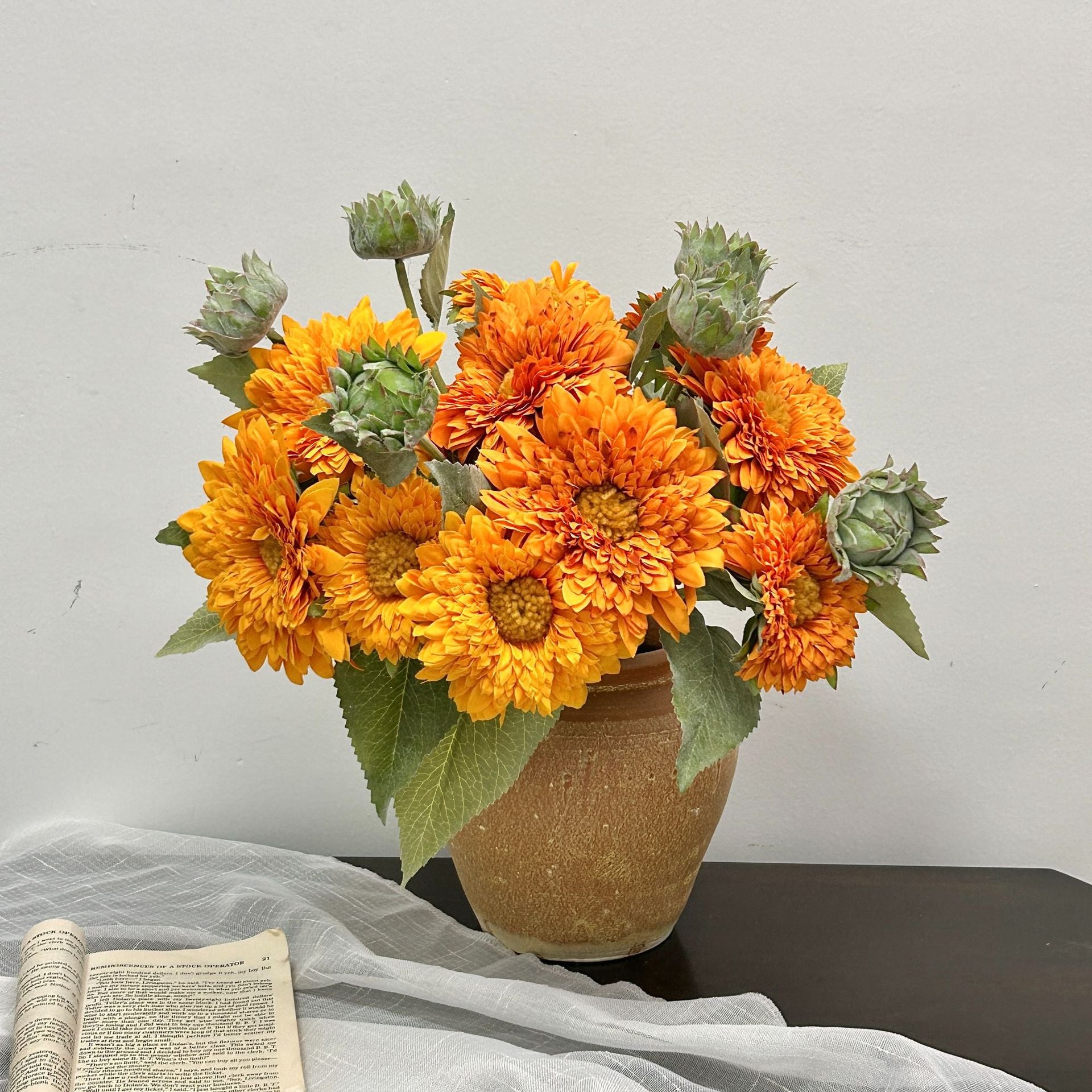 Sunflower Faux Flower Bouquet Decor - Modomu