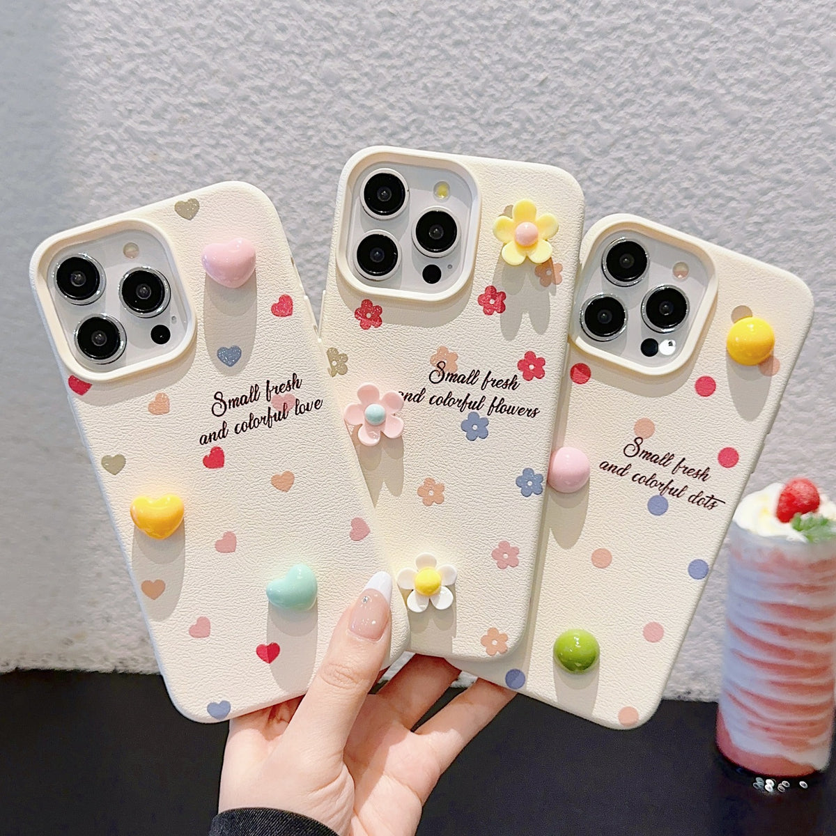 Pebbled 3D Charm iPhone Case