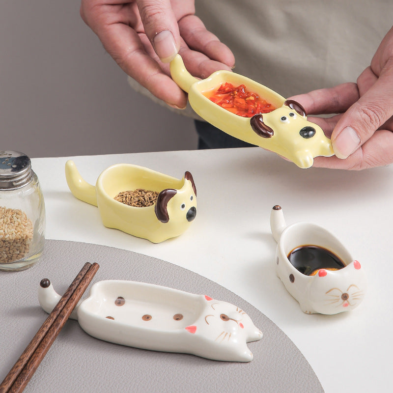 Cartoon Cat Ceramic Dipping Dish - Modomu