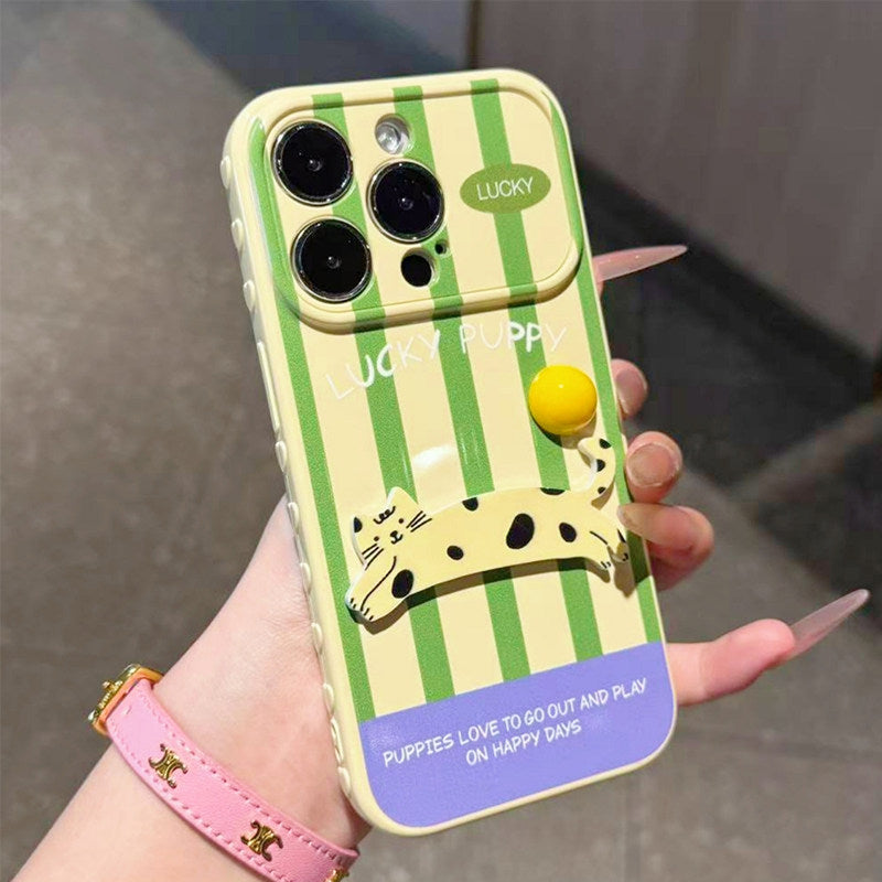 Striped Cat Grip Ball Case